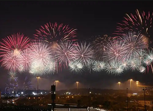 呼玛县焰火晚会